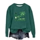 thumbnail image 4 of Vestido de Manga Larga una Línea para las Mujeres Imprimir el Día de San Patricio Sudadera con Capucha Forrada de Lana para la Calidez de los Niños Casual Suelto Cuello Redondo de Manga Larga, 4 of 5