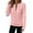 Pink, variant on Womens Fall Pullover Tops Quilted 1/4 Zip Textured Long Sleeve Solid Color Sweatshirts Dailywear