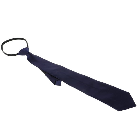 AURARMLET Navy Pre Tied Zipper Tie for Men Polyester Adjustable Neck Tie for Business