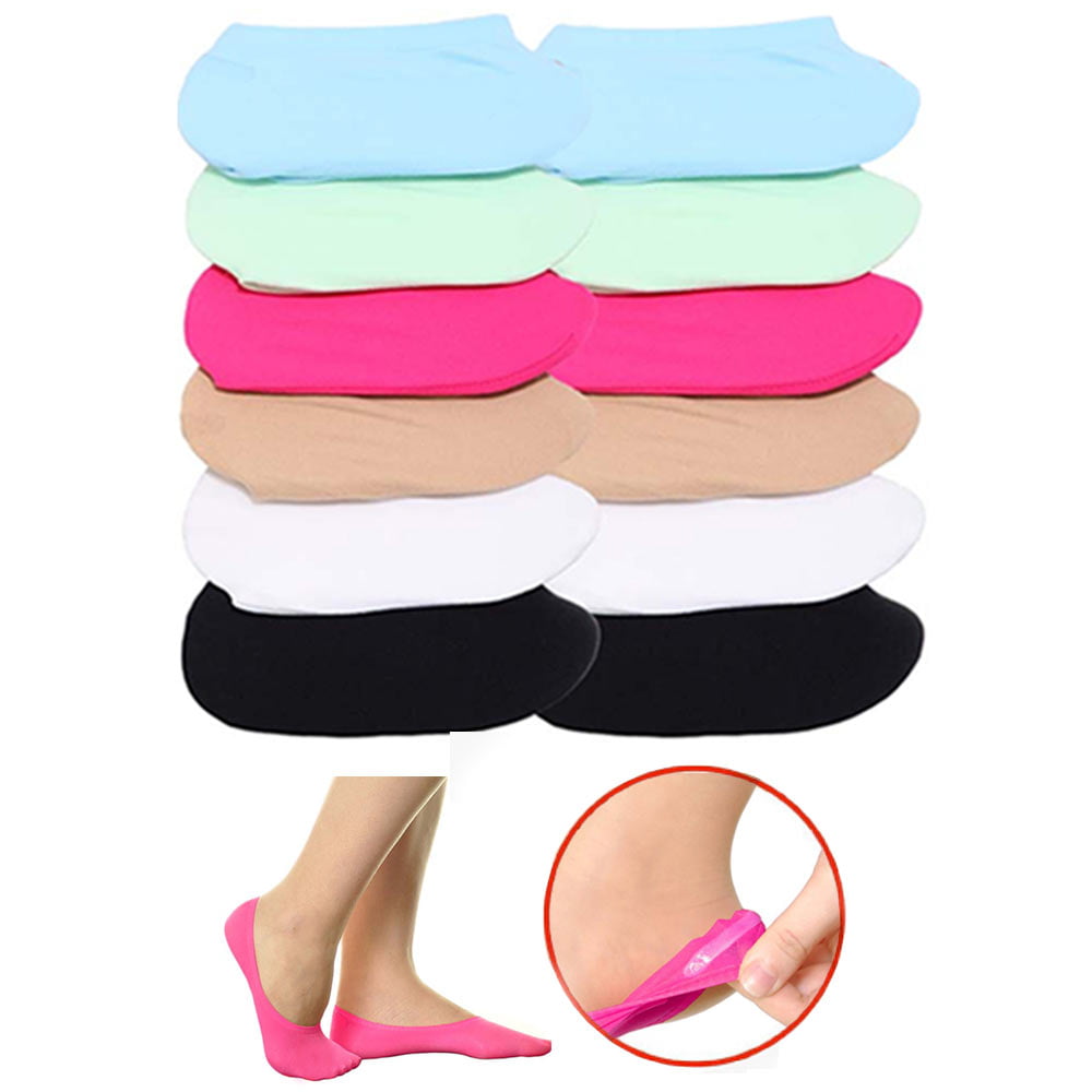12 Pack Women Ankle Invisible No Show Nonslip Loafer Boat Liner Cotton Socks Lot 