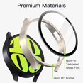 thumbnail image 5 of JETech Case with Screen Protector Compatible with Samsung Galaxy Watch 6 44mm, Overall Protective Cover, Built-in Tempered Glass Film High Sensitivity, 2 Pack (Gold), 5 of 6