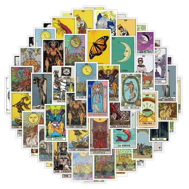 60pcs Tarot Laptop Vinyl Stickers car Sticker for Snowboard Motorcycle Bicycle Phone Computer DIY Keyboard Car Window Bumper Wall Luggage Decal Graffiti Patches