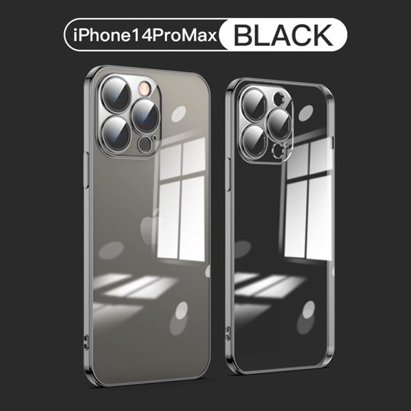For Apple iPhone 15 Pro Max Clear Case Shockproof Plating TPU Soft Back Cover Skin