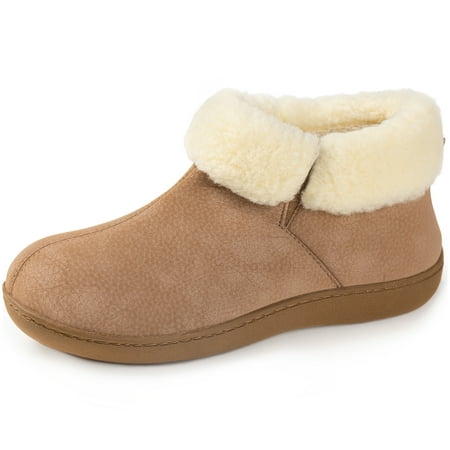 

RockDove Women s Faux Leather House Bootie Memory Foam Slipper