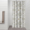 thumbnail image 2 of White Sun Moon Cloud Star Pattern Shower Curtain 36"x72" ,Bathroom Decorative Shower Curtains Set with 12 Hooks,Modern Waterproof Washable Shower Curtain, 2 of 6