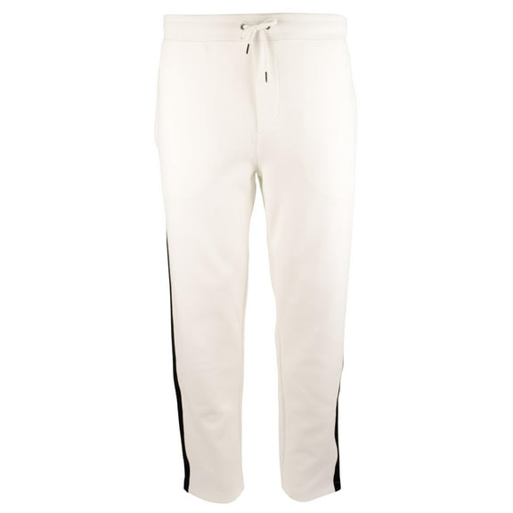POLO RALPH LAUREN Men's Big & Tall Double Knit Mesh Track Pants WhtM 2XLT White/Black