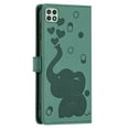 thumbnail image 3 of Leather Case for Samsung Galaxy A22 5G, Premium PU Leather Embossed Elephant Stand/Cover/Wallet/Flip Case, 3 of 10
