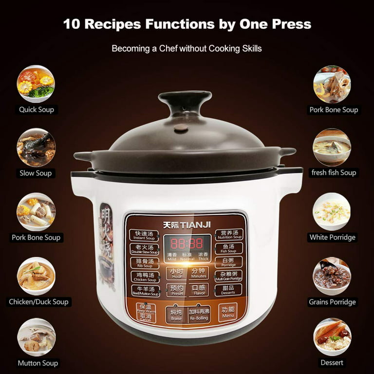 Tianji DGD40-40LD Electric Stew Pot 4L Full-automatic Slow Cooker