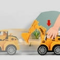 thumbnail image 3 of Children Pull-back Car Toy Engineering Vehicle Excavator Inertia Car Model Toys For Boys Birthday Gifts, 3 of 6