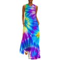 thumbnail image 1 of Robe Teinture sur Nœuds Imprimé Léopard Robe Maxi de Soirée Design Col en V Robes Longues Décontractées Vêtements de Rue Oversize, 1 of 5
