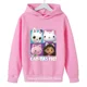 thumbnail image 3 of 2024 CALIENTE 2024 Primavera Otoño Gabbys Casa de Muñecas Sudadera con Capucha Niños Abrigos de Manga Larga Niños Dibujos Animados Gabbys Gatos Sudadera Niñas Ropa Casual, 3 of 5
