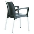 thumbnail image 2 of Compamia Dolce Fauteuil d'Extérieur en Résine avec Accoudoirs, Noir, 2 of 7