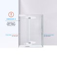 thumbnail image 6 of DreamLine Unidoor-X 48 3/8 in. W x 34 in. D x 72 in. H Frameless Hinged Shower Enclosure in Chrome, 6 of 12