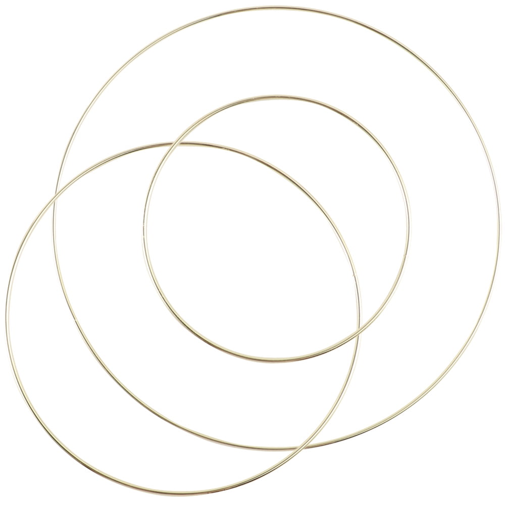 DRAFIDEEP 3-Pack Wreath Hoops for Crafts, Dream Catcher , Wall Hangings, Plant Hangers, and Home Decoration