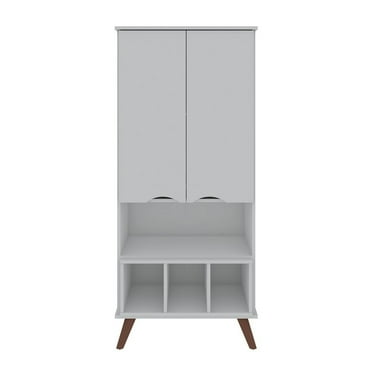 Hampton 26.77 Display Cabinet 6 Shelves and Solid Wood Legs