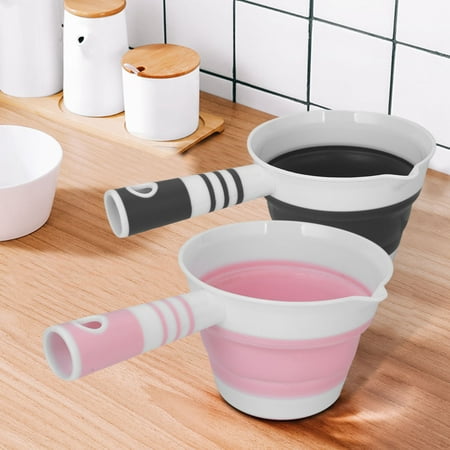 

2 Pack Foldable Water Ladle Collapsible Water Scoop Dipper Folding Bath Spoon Ladle Space Saving for Kitchen Bathroom