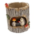 thumbnail image 2 of Zorion Tree Stump Pot Decorative Figurine Cute Multipurpose Plant Pot Tabletop Ornament Hedgehog, 2 of 9