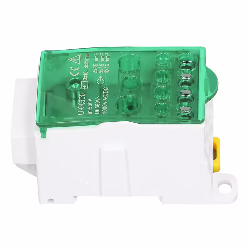 thumbnail image 3 of UKK500 C45 Terminal Block Junction Box 690V 500A Single Pole Rail Power Junction Box Green, 3 of 8