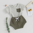 thumbnail image 5 of NOLDARES Baby Boy Print Summer Outfit Short Sleeve T-Shirt Cotton Shorts Clothes Set Blazer,0-3 M, 5 of 9