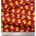 thumbnail image 3 of Soimoi Moss Georgette Fabric Cup,Plate & Chick Cartoon Printed Fabric 1 Yard 42 Inch Wide, 3 of 3