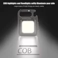 thumbnail image 4 of Mini USB Rechargeable LED Flashlight COB Lumière de Travail Flashlight Porte-Clés Portable, 4 of 4