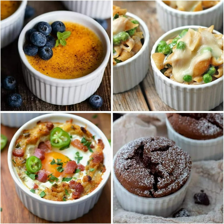 Creme Brulee Making Set 6 Porcelain Ramekins Stainless Steel Rack Baking Pan Included Perfect Gift for Culinary Enthusiasts Durable Food Safe Creme Brulee Set Includes 6 Porcelain Ramekins St Walmart....
