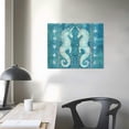 thumbnail image 4 of Orinice Sea Horse Starfish Blue Background Fine Art Aesthetic Poster & Print Wall Painting for Classroom Kitchen Office Farmhouse Bathroom Room Decor Pictures Wall Art Painting Canvas Print, 4 of 6