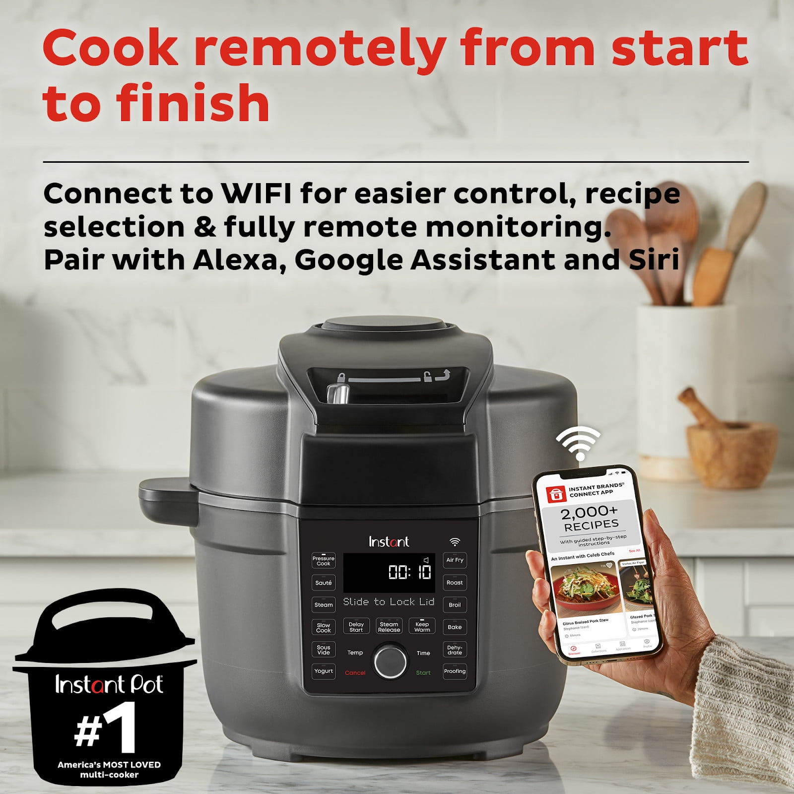 Instant Pot's Smart Wi-Fi and Alexa-enabled Cooker drops to $100