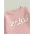 thumbnail image 5 of Bagilaanoe Newborn Baby Boy Girl Knitted Rompers Sweater Long Sleeve Letter Embroidery Bodysuits3M 6M 9M 12M 24M Infant Warm Jumpers Tops Fall Loose Knitwear, 5 of 8