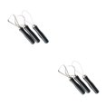 thumbnail image 4 of Ruiboury 3 Pieces Wood Pottery Clay Sculpture Steel Tool with Loop Big Flat Tool Wire Style A 2Set, 4 of 6