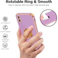thumbnail image 3 of iPhone X Case,iPhone Xs Case,Slim Fit Soft 360° Ring Holder Kickstand Magnetic Car Mount Supported Soft Shockproof Drop Protective Phone Cover for Apple iPhone X/XS 5.8 Inch, Purple/Golden, 3 of 18