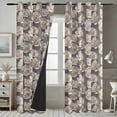thumbnail image 4 of Vargottam Bloom Design Blackout Curtains - Set of 2 Panels, 52 x 96 Inches Each - Light Blocking & Thermal Insulated Drapes with Grommet Top for Bedroom & Living Room - Gray, 4 of 9