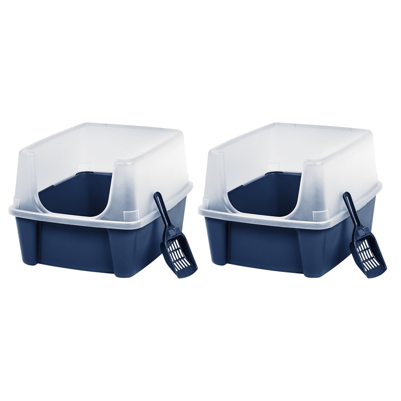 IRIS USA 301741 Open Litter Box Blue