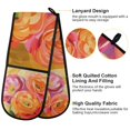 thumbnail image 2 of Yayeee Double Oven Mitt Kitchen Heat Resistant Baking 35" x7" Quilted Glove, Pink Abstract Floral, 2 of 6