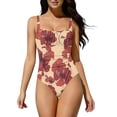 thumbnail image 2 of Mifsaly Floral Printed One Piece Swimsuit Women Ruched Tummy Control Vintage Monokini Swimwear High Cut Beach Vacation Holiday Bathing Suits M, 2 of 8