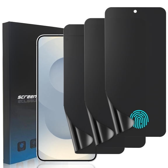 ZYQEEE 3 Pack Matte Privacy Screen Protector for Samsung Galaxy S25, Anti-Glare Anti Fingerprint Flexible TPU Protective Film, Smooth and Responsive Touch,Self-Healing [Not Glass]
