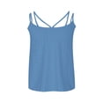 thumbnail image 5 of Xihbxyly Long Vest Tops for Women Fashion Women Causal Embroidery Round Neck Sling Vest Sleeveless T-Shirt Summer Tops Blue XXXXL, 5 of 6