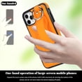 thumbnail image 2 of Allytechgroup 2024 New Trendy Back Case Cover for Apple iPhone 11 Pro, Premium PU Leather Luxury Design with Ring Holder Stand Bracket Bumper Shockproof Phone Case for Girls Women, Orange, 2 of 8