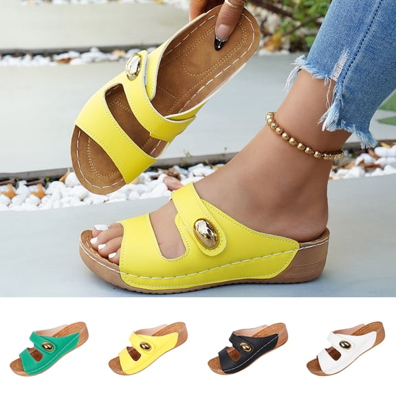 Zedker Womens Fashion Orthotic Slides Ladies Lightweight Athletic Yoga Mat Sandals Slip On Thick Cushion Slippers Sandals With Comfortable Plantar Fasciitis Arch Support Black 36