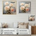 thumbnail image 4 of Designart "Peach Chrysanthemums love expression II" Floral Floater Framed Wall Art Living Room, 4 of 7