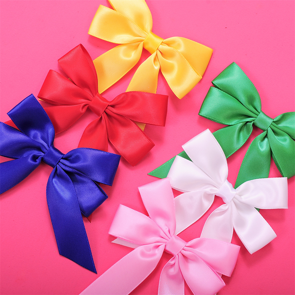 60 Pcs 3.35 Inch Satin Ribbon Bows in Premium Box for Christmas Gift Wrapping, Wedding Party Decorations- Mixed Color
