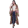 thumbnail image 2 of Moomaya Gilet Ouvert Imprimé Georgette à Manches Fendues pour Femmes, 2 of 5