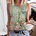 thumbnail image 3 of Vblhal Womens Graphic Tank Tops U Neck Sexy Cami Shirts Off Shoulder Tops Floral Print Holiday Tanks 2024 Beach Shirts, 3 of 4