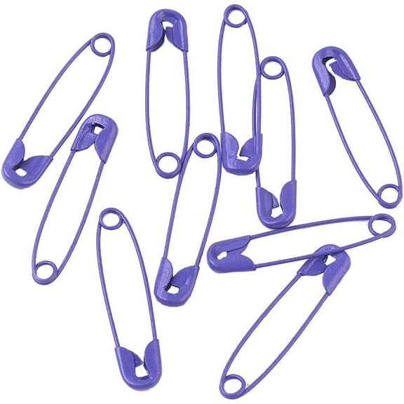 100PCS Premium Safety Pins 1" Colored Safety Pins Bulk Sewing Pins for DIY DIY Craft Making and Clothing Knitting Stitch Marker-Mauve