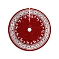 thumbnail image 1 of B Christmas Tree Skirt With Festive Snowflake And Santa Claus Patterns Durable Polyester Material For Covering Tree Base Easy To Clean And Store For Holiday Decoration 1Pc, 1 of 6