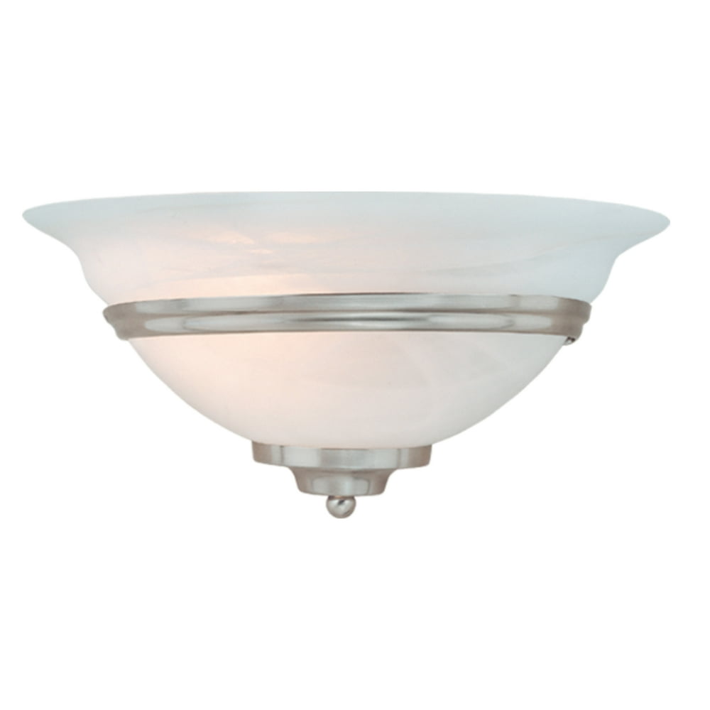 Vaxcel Da Vinci 1 Light Half Moon Wall Sconce White Glass