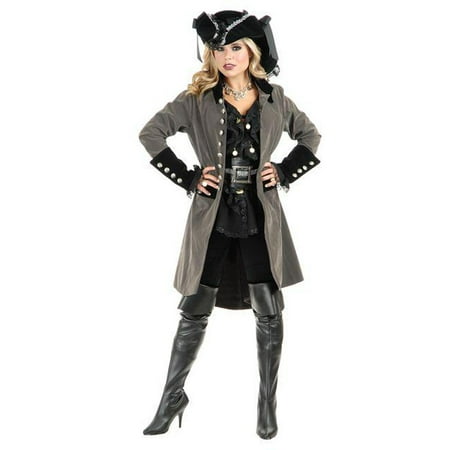 Adult Pirate Vixen Black-Gunmetal Costume Charades