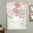 thumbnail image 2 of Coastal Coral Balloon Curtains for Windows, Bedroom Curtains 54 Inch Length, Nautical Colorful Conch Seashells Starfish Tie Up Curtains Panels Thermal Insulated Bathroom Curtains Window 42"x54", 2 of 8