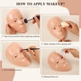 thumbnail image 5 of Practice Makeup Face, Face Painting Mannequin Head with Stand, 5D Reusable Silicone Makeup Face Practice, Mannequin Head for Makeup with Makeup Kit, Practice Face for Makeup Artist & Beginner, Pink, 5 of 5