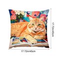 thumbnail image 3 of Fasiaou 2 Counts Artistic Abstract Style Pillow Cover Floral Print Sofa Bedroom Decor Cushion Case Soft Nylon Spandex Washable Home Living Room Accent, 3 of 6